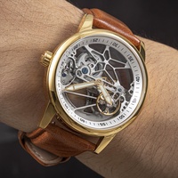 Reloj de Pulsera Esqueleto Personalizado de Alta Calidad, Relojes de Diamantes Mecánicos Automáticos de Lujo Transparentes para Hombre