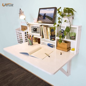 Special Design Folding <strong>Wall</strong> Mounting <strong>Desk</strong> <strong>Wall</strong> Mounted Folding <strong>Desk</strong> Space Saving Mounted <strong>Foldable</strong> <strong>Desk</strong> with Many Shelves - Product Image 2
