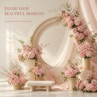 Arrangements floraux romantiques rose pâle pour plafonds de mariage, fleurs artificielles pour halls d'hôtels, centres commerciaux, fleurs de mariage