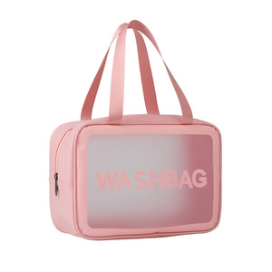 OEM Supported Transparent Cosmetic Pouch Waterproof Zipper <b>Makeup</b> <b>Bag</b> with Handle for Travel Storage - Product Image 3