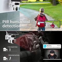 Caméra de sécurité sans fil UboxPro Solar 8MP CMOS double PIR 4G SIM, 2 objectifs, vision nocturne 4K, audio bidirectionnel 360°, alarme de mouvement