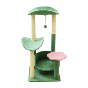 Jia Ni <b>Cat</b> Green Leaf <b>Cat</b> Tree With <b>Scratching</b> <b>Posts</b> And Platforms <b>For</b> Indoor <b>Cats</b> - Product Image 5