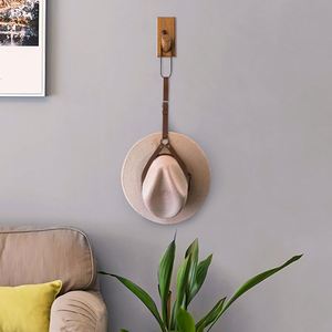 Pu Leather Hanging Belt Display <b>Stand</b> Adjustable Cowboy <b>Hat</b> Rack Hanger for Car Truck Headrest Home Storage - Product Image 5