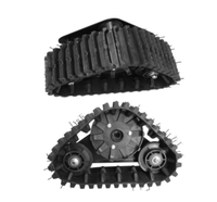 600mm 24 \ "Kits d'assemblage de piste d'essieu arrière en métal noir pour Go Kart ATV Quad bricolage roue arrière OEM sable neige motoneige utilisation