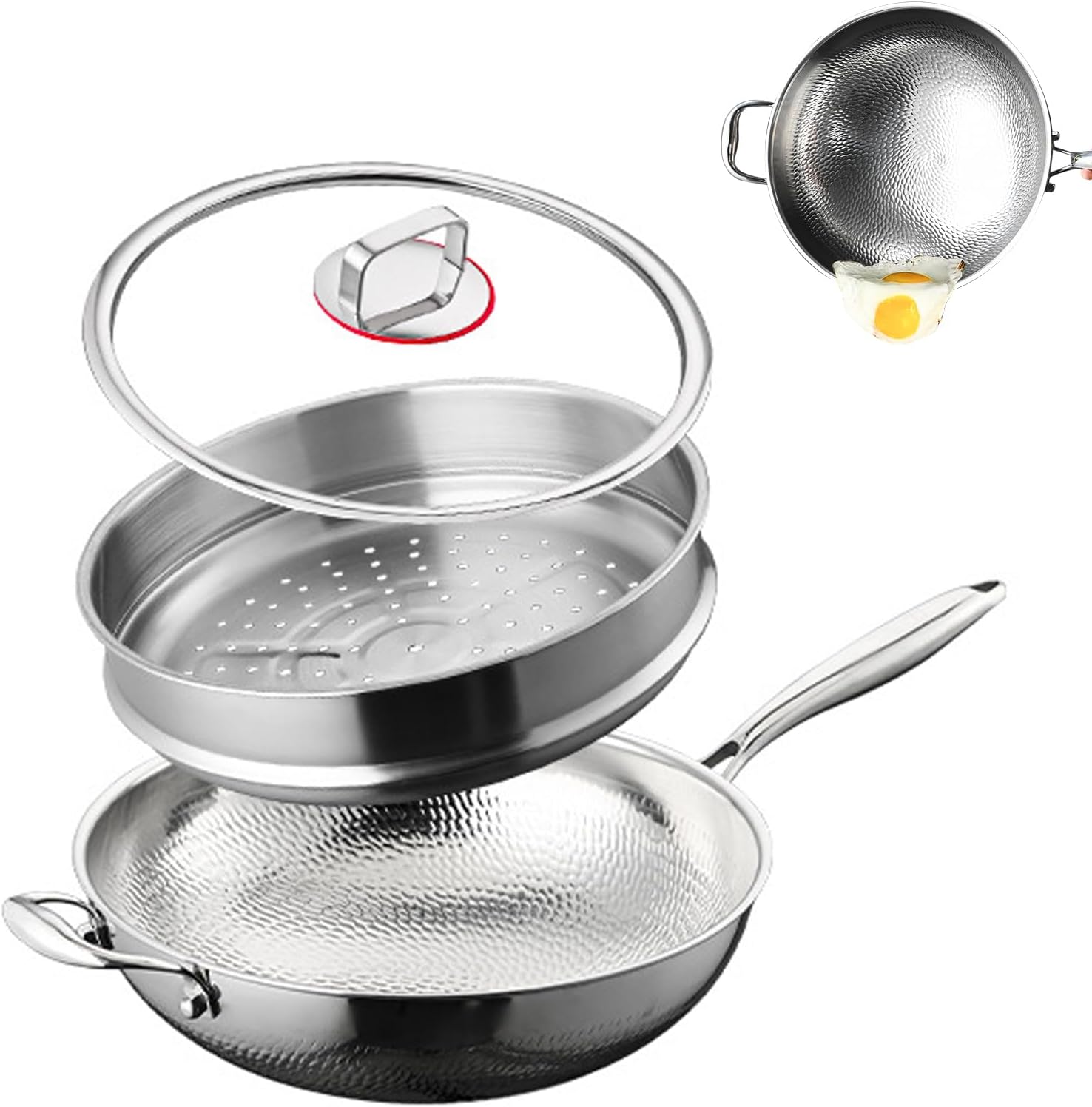 Wok with Steamer - Efficient Multi-Functional Cooking