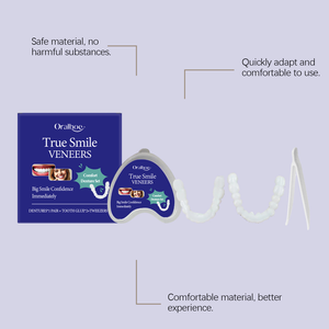 Nouvelles 2 pièces de fausses dents blanchissantes ajustables en silicone, type facettes pour un sourire naturel, prothèse supérieure esthétique confortable - Product Image 4