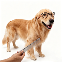 Peigne de toilettage professionnel Jusuo pour animaux de compagnie, peigne à queue pointue de luxe pour le coiffage, la finition et le démêlage des chats et des chiens