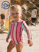 Maillots de bain pour filles avec protection solaire, manches longues, une pièce, taille haute, fabricants de maillots de bain personnalisés, faible MOQ