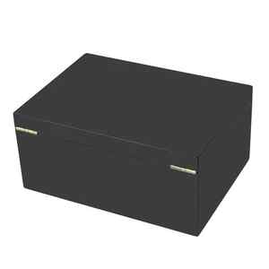 กล่องเก็บของไม้ขนาดใหญ่แบบโมเดิร์นเคลือบเงา กล่องของขวัญสุดหรู ทำด้วยมือ สีดำด้าน กล่องเก็บซิการ์ - Product Image 5