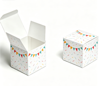 Meilleures ventes - Mini boîte cadeau écologique en carton recyclé, boîte à rabat personnalisée pour les cadeaux de baby shower, emballage de bonbons