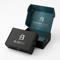 Boîte d'expédition en carton ondulé recyclable noire personnalisée avec logo pour l'emballage de chaussures et de vêtements de marque, boîtes d'expédition personnalisées