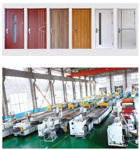 Máquina de fabricación de puertas compuestas de plástico y madera, línea de producción de tableros de puerta de PVC WPC para Oriente Medio - Product Image 3