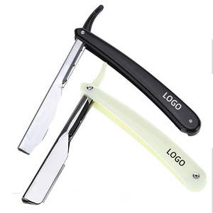 Cuchillas de Repuesto al por Mayor para Afeitar, Navaja de Afeitar de Hoja Recta, Logotipo Personalizado, Acero Inoxidable, para Hombres, para Delinear la Barba, Navaja de Barbero - Product Image 1