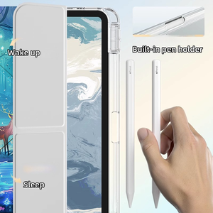 Couverture en cuir anti-chute de support en forme de Y en acrylique imprimé personnalisé de 10.2 pouces pour <span class=keywords><strong>iPad</strong></span> <span class=keywords><strong>Pro</strong></span> 11 étui de protection - Product Image 4