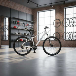 Bicicleta de Montaña de 29 Pulgadas - Cuadro de Acero al Carbono Resistente, Freno de Disco, 27 Velocidades, Pedal Ordinario, Suspensión Delantera, Portaequipajes Trasero, <span class=keywords><strong>Guardabarros</strong></span>, Descenso - Product Image 1