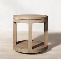 LUXORA Table d'appoint ronde en teck pour extérieur patio jardin hôtel resort Mobilier d'extérieur de luxe moderne Table d'appoint pour extérieur