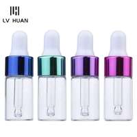 Flacons de parfum vides personnalisés en gros, 1 ml, 2 ml, 3 ml, 5 ml, 10 ml, en verre, avec étiquette de luxe, compte-gouttes pour huiles essentielles, conteneur recyclable