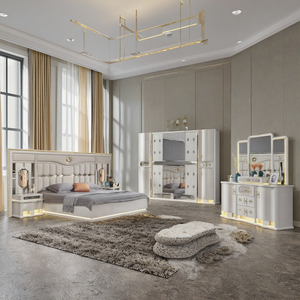 Ensemble de lit complet le plus récent pour adultes, style appartement, mobilier de <span class=keywords><strong>chambre</strong></span> d'hôtel avec armoire king size et fonctions de rangement personnalisables - Product Image 2