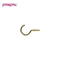 Kit pratique de 120 crochets à œil en métal finition dorée pour fixation murale, ustensiles et accrochage d'images, pièces de quincaillerie