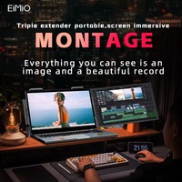 Écran portable triple LED LCD de 14 pouces, panneau IPS 1920*1080P, triple extension, double écran, extension d'écran d'ordinateur portable, série professionnelle