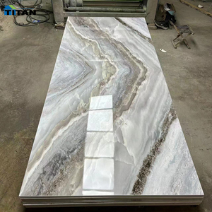 Plaques <span class=keywords><strong>PVC</strong></span> Effet Marbre pour Décoration Murale 3mmx1220x2440 Panneau Mural <span class=keywords><strong>PVC</strong></span> Marbre Mat pour Appartement - Product Image 2