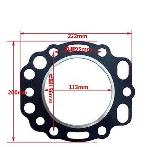 ปะเก็นฝาสูบ SHIFENG SF SF30 <span class=keywords><strong>SF168</strong></span> สำหรับอะไหล่เครื่องยนต์ดีเซล วัสดุเหล็กชุบสังกะสี/ทองแดง รับประกัน 6 เดือน - Product Image 1