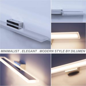 Phòng tắm Hiện Đại Đèn tường 60 cm 15 W 1600 LM thép không gỉ IP44 không thấm nước ấm trắng 3000 K Gương phòng tắm ánh sáng - Product Image 4