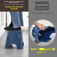 Banco de almacenamiento moderno de plástico engrosado no plegable para el hogar, taburete de baño, otomana para juegos escolares al aire libre, de fábrica