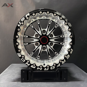 Jantes Beadlock Vitesse 17x10 17x11 6x135 6x139.7 à lèvre polie, décalées pour Ford F150 Chevy Silverado GMC Sierra, jantes forgées - Product Image 1