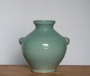 Vaso fioriera interno in ceramica bianca e verde giapponese produttori di oggetti d'antiquariato wabi sabi vaso - Product Image 6