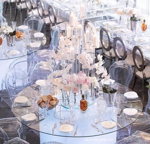 Chandelier à 7 bras en cristal avec abat-jour en forme de cheminée pour bougies, pour la décoration de table, pièces de décoration intérieure - Product Image 3