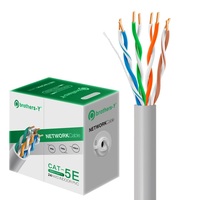 Câble Ethernet Cat 5 en cuivre Brothers-Y 8 conducteurs spécialement conçu pour ne pas s'emmêler et facile à installer, Internet haut débit