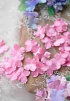 Fleur en satin à quatre pétales faite à la main de 2,9 cm pour robe de demoiselle d'honneur, accessoires de vêtements DIY