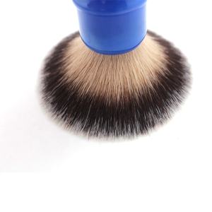 Pinceau à raser en poils synthétiques et en poils <span class=keywords><strong>de</strong></span> <span class=keywords><strong>blaireau</strong></span> avec manche en résine bleue personnalisé avec logo JDK pour homme - Product Image 6