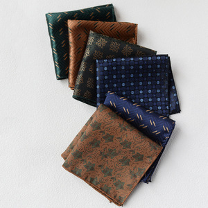 Mouchoir de poche jacquard rétro pour homme 23x23cm, motif élégant, accessoire d'affaires - Product Image 4