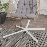 Uplion-Balançoire de jardin pliable pour l'extérieur, chaise suspendue en osier avec support, balançoire de jardin avec coussin