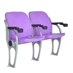 Reverse Stadium Seats Plastic Outdoor Grandstand <b>Football</b> <b>Chair</b> With Armrests And Cup Holders For Park School Sports Field - Product Image 1