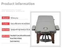 Table de massage pliante portable en bois pour le corps entier, avec 2 matelas, pour spa coréen, style indien, pour massage et soins de beauté