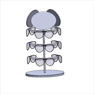 Support de présentation de lunettes de soleil rotatif à 360 degrés en métal sur mesure pour comptoir, avec clip rabattable pour <span class=keywords><strong>magasin</strong></span> de lunettes - Product Image 2