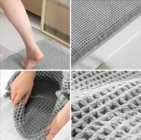 Factory Direct Sale Polyester Waffle Bath Mat Non-slip Bathroom Rug for Home Hotel Use