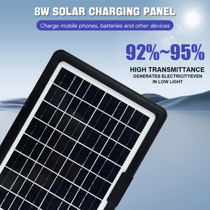 Panel Solar Monocristalino Compacto de Alta Eficiencia de 16BB, 8W 9V, Módulo Fotovoltaico Portátil con USB para Acampar al Aire Libre - Product Image 6