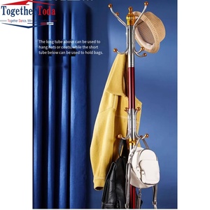 Wholesale Factory Assembly Marble Storage Metal <strong>Coat</strong> Rack Stand with 12 <strong>Hooks</strong> for <strong>Entryway</strong> Office or Clothing Hanging <strong>Shelf</strong> - Product Image 6