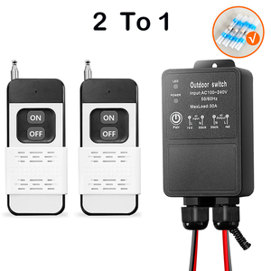 <span class=keywords><strong>RF</strong></span> 433 Mhz Interruptor de control remoto inalámbrico universal Receptor inalámbrico a prueba de agua AC110V 220V 30A Transmisor para ventilador de luz de bomba - Product Image 6