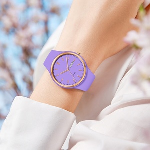 Montres pour femmes à la mode, nouvelle collection, bracelet en silicone, mouvement à quartz japonais, montres pour filles - Product Image 3