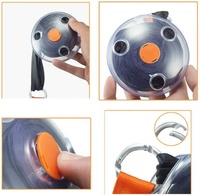 Sac d'épicerie pliable Ripstop sac d'épicerie réutilisable enroulable dans un petit étui sac fourre-tout portable