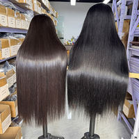 Prix de gros Perruque frontale en dentelle HD, cheveux humains ultra-lisses, Super Double Drawn, cheveux vierges vietnamiens, cuticules entièrement alignées
