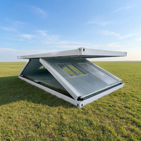 Maison conteneur pliable en Z, portable, moderne, carrée, préfabriquée, mobile, pour camp de réfugiés, bureau temporaire