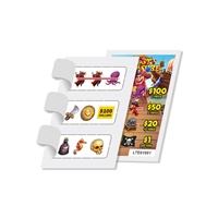 Tarjetas de Visita Impresas a Color con 3 Ventanas, Diseño Animado de Alta Calidad, Logotipo Personalizado, Papel Offset, con Pestaña Extraíble