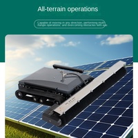 Robot de nettoyage intelligent à télécommande pour panneaux solaires, anti-chute, double usage sec/humide, nettoyage rapide pour centrales photovoltaïques