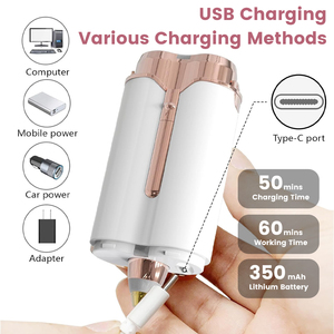 BZ-215SB <b>Mini</b> Electric Hair Remover for Women Portable Facial/Body Shaver Compact Travel Size Epilator for Car RV Use Waterproof - Product Image 5
